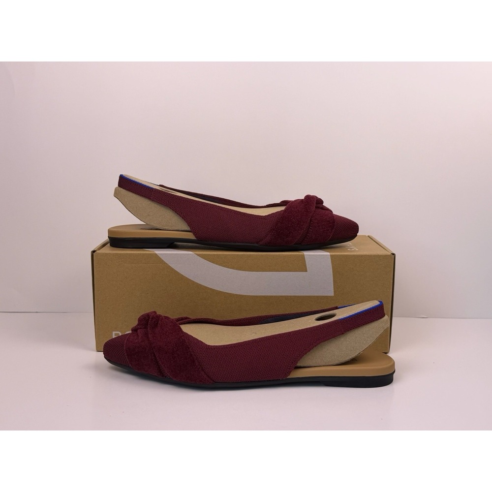 Rothy's The Twist Point Slingback Flats Women's Size 8.5 Cabernet 419-003
